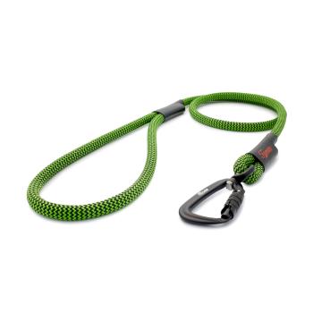 klassische Hundeleine TWIST Ø11mm - 115cm - grün und schwarz im Zickzack